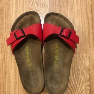 Red Birkenstock’s: 38 red